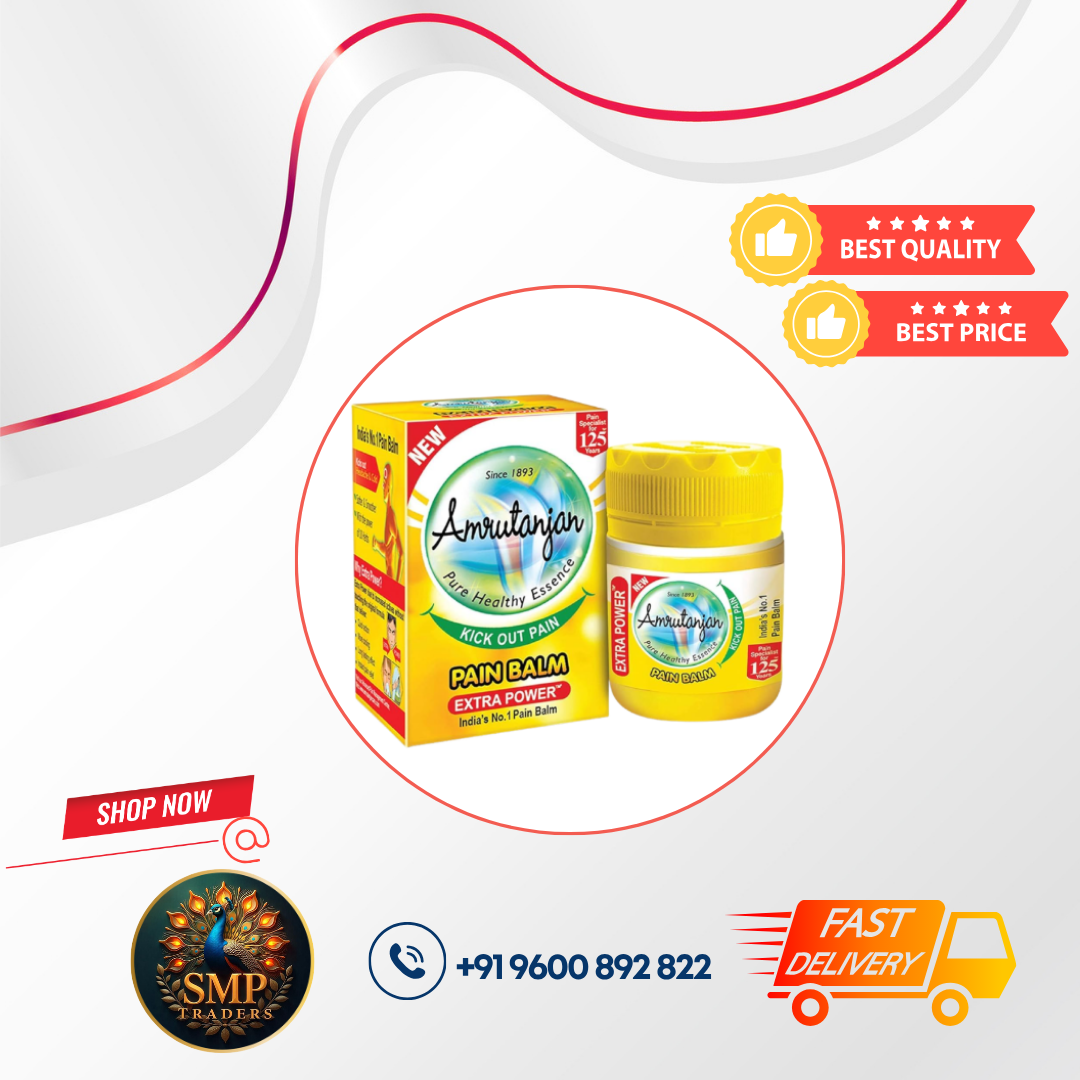 AMRUTANJAN BALM EXTRA POWER YELLOW 8 ml