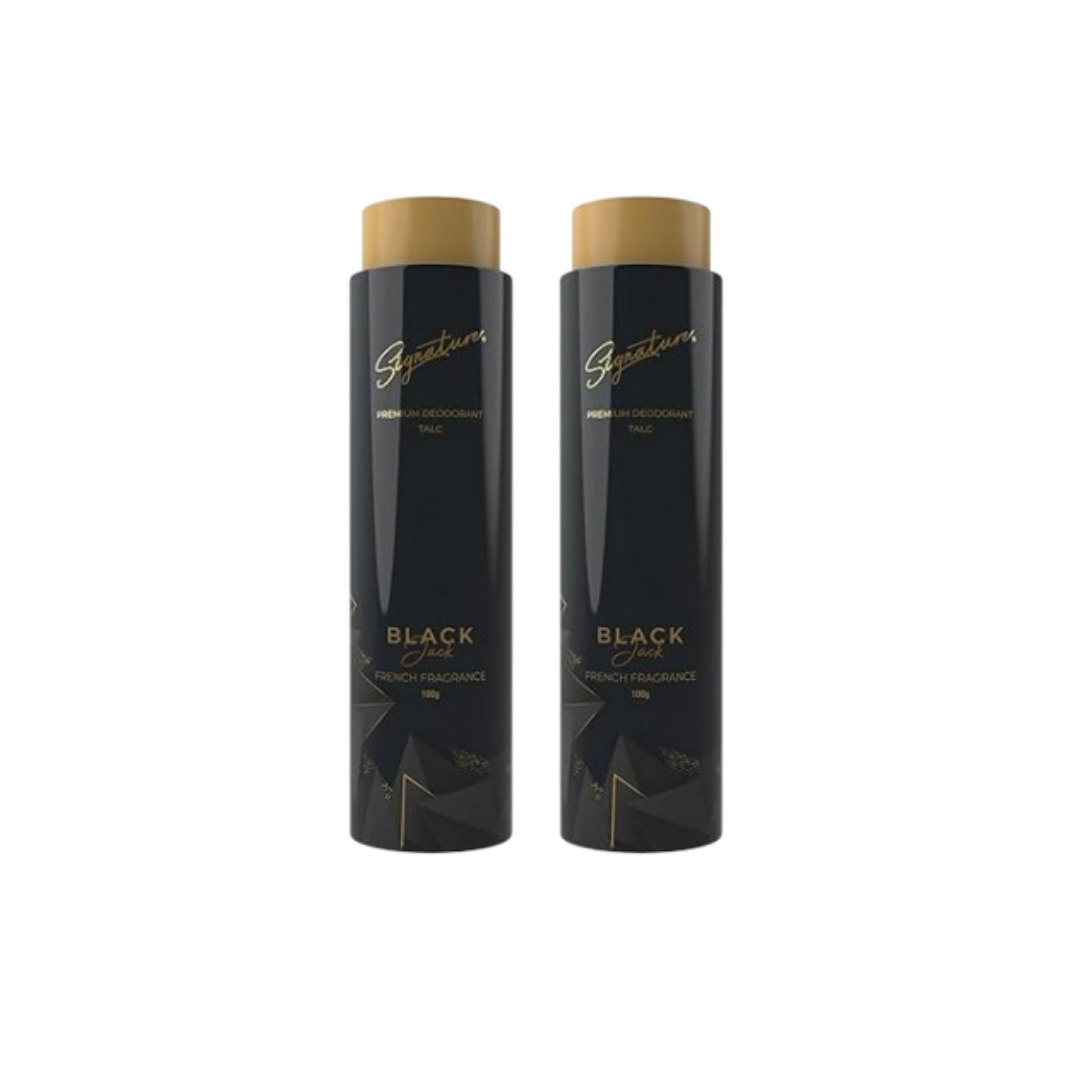 SIGNATURE DEO TALC BLACK 100GM[1+1]