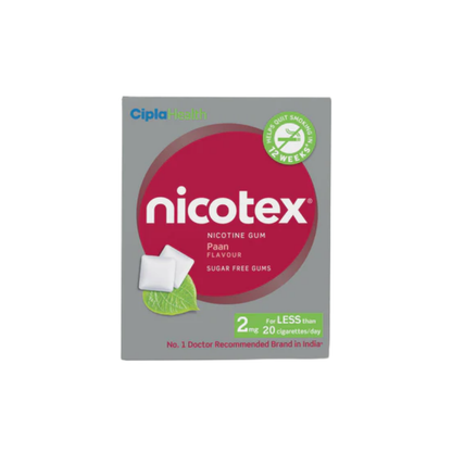 NICOTEX GUM 2MG PAAN 9'S