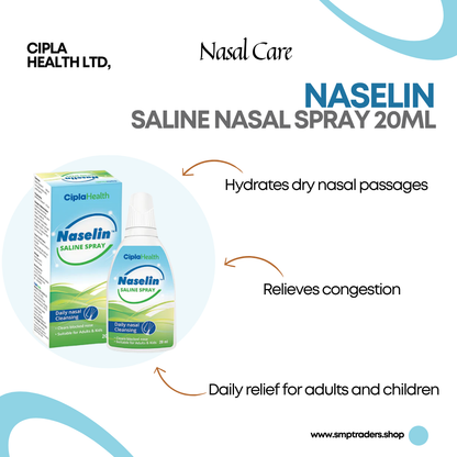 NASELINE SALINE NASAL SPRAY 20ML