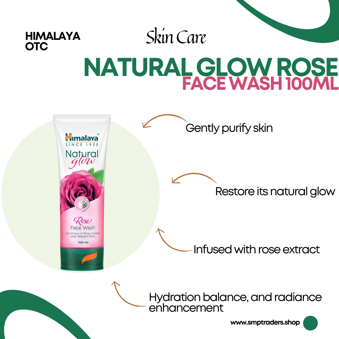 NATURAL GLOW ROSE FACE.WASH 100ML