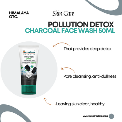 POLLUTION DETOX CHARCOAL.FACE.WASH 50ML