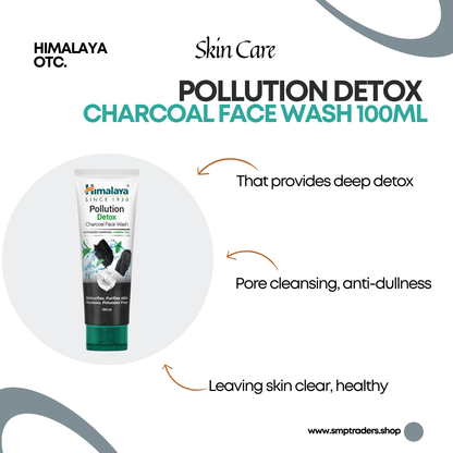 POLLUTION DETOX CHARCOAL FACE WASH 100ML