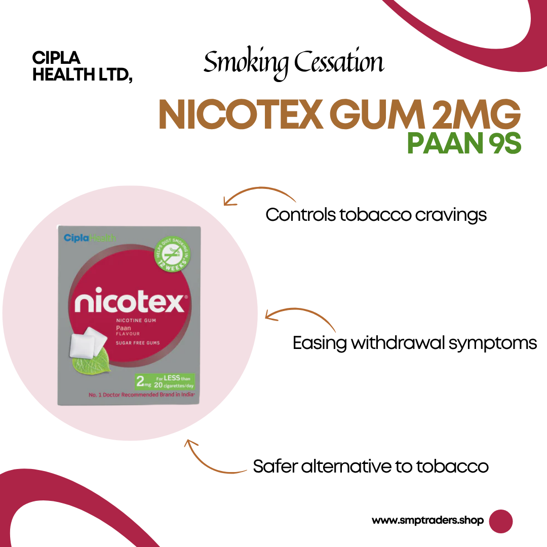 NICOTEX GUM 2MG PAAN 9'S