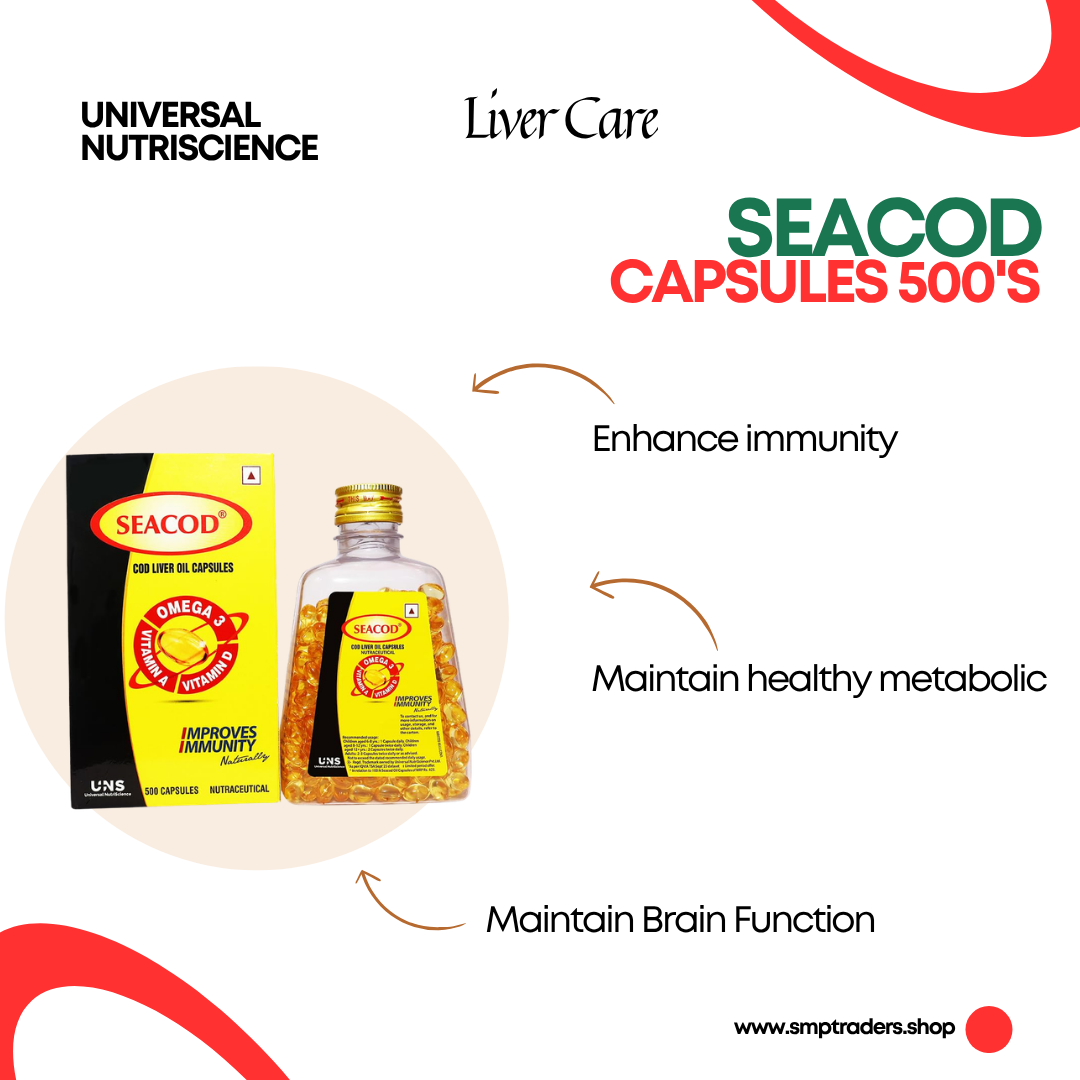 SEACOD COD FISH LIVER OIL SOFTGEL CAPSULES 500'S
