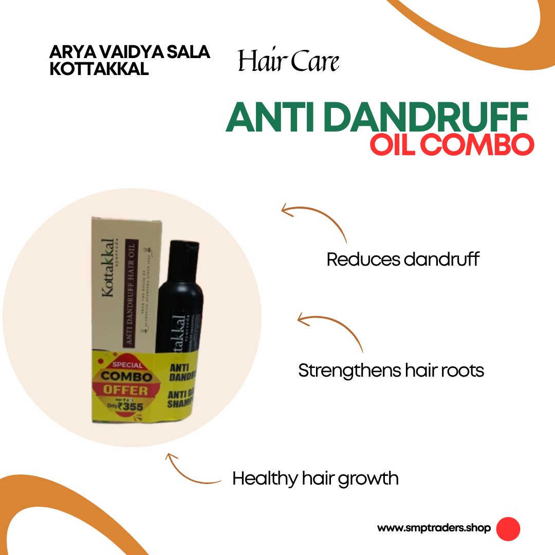 KOTTAKKAL ANTI DANDRUFF OIL 150ml&SHAMPOO 100ml [COMBO]