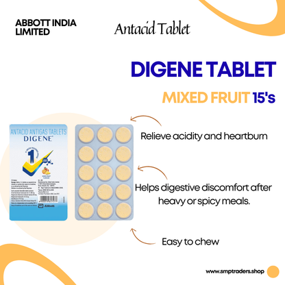 DIGENE TABLET MIXED FRUIT 15'S