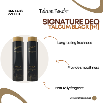 SIGNATURE DEO TALC BLACK 100GM[1+1]