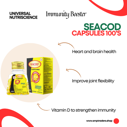 SEACOD COD FISH LIVER OIL SOFTGEL CAPSULES 100'S