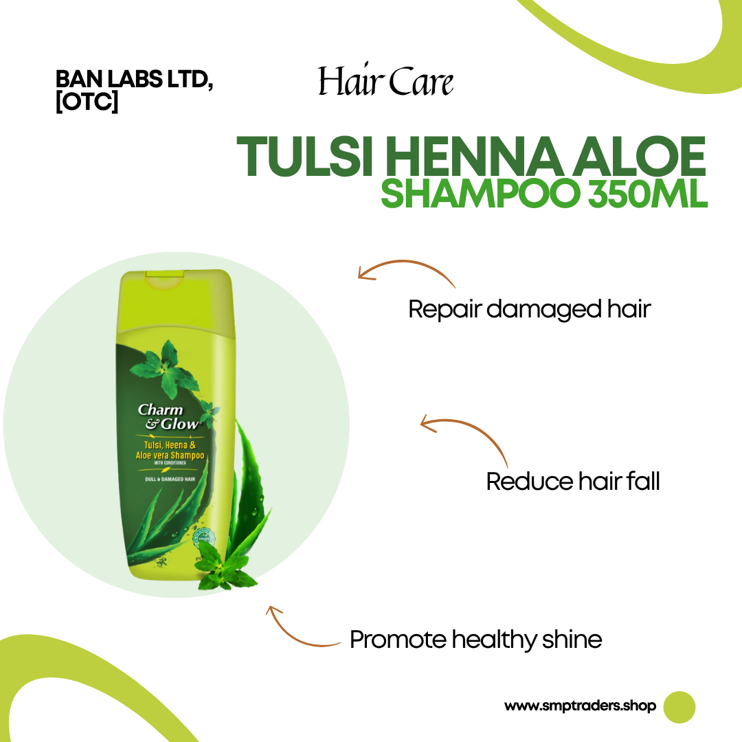 TULSI HENNA ALOE SHAMPOO 350ML GREEN