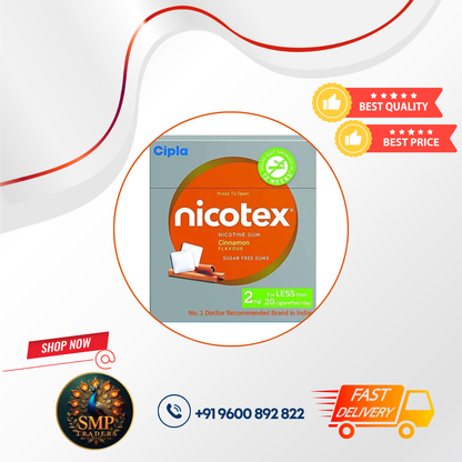 NICOTEX GUM 2MG CINNAMON 9'S