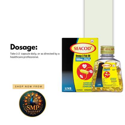 SEACOD 1000 mg OMEGA 3 FISH OIL CAPSULES 60'S